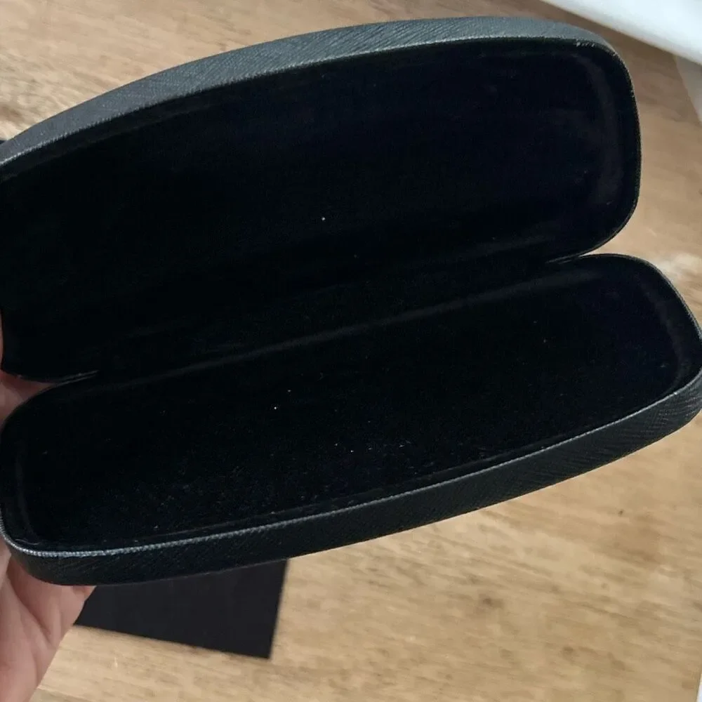 Salvador Ferragamo Black eyeglass sunglass case with polishing cloth